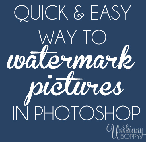 how to watermark photos in photoshop