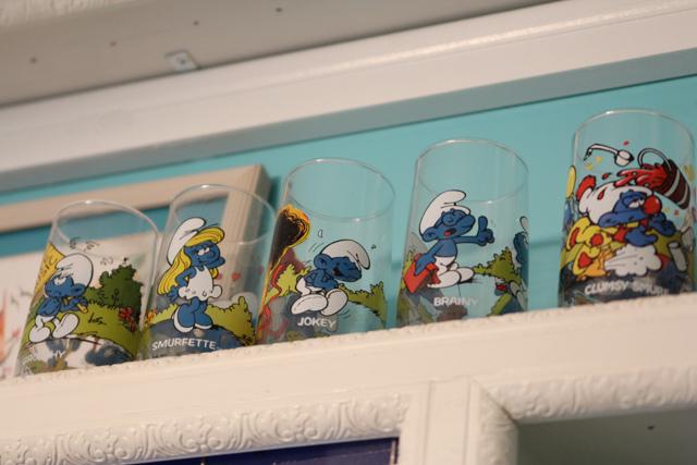 smurf glasses from the 80s