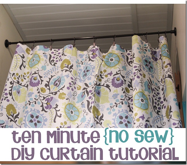 A 10 minute no sew diy curtain tutorial 1