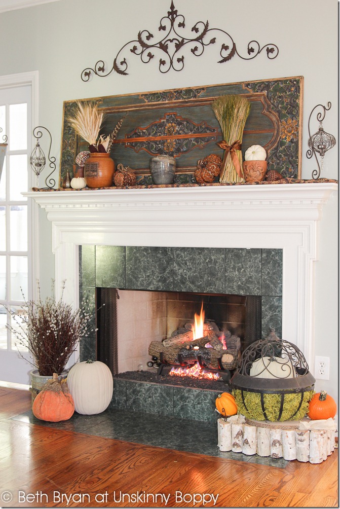 Fall and Thanksgiving Mantel decorating ideas-3