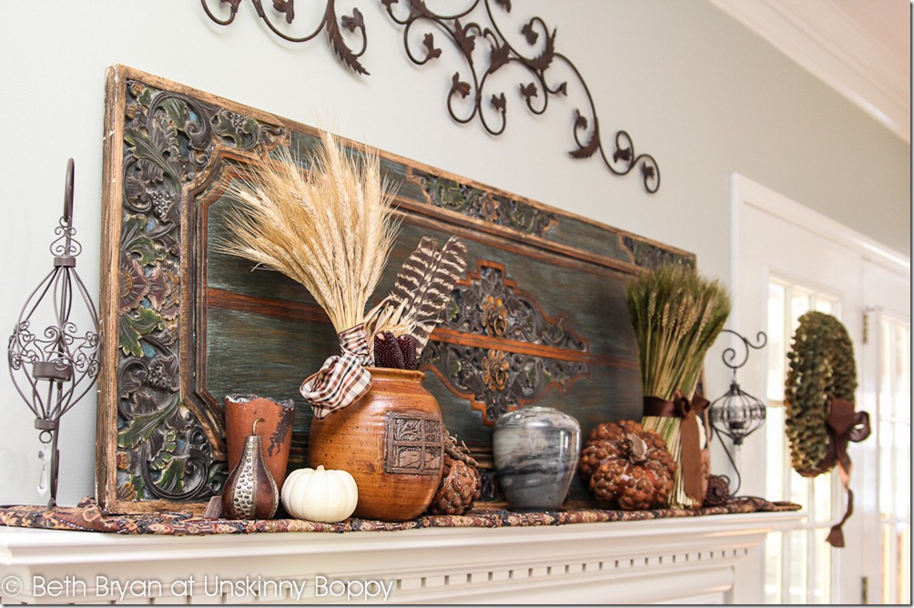 Fall and Thanksgiving Mantel decorating ideas-7