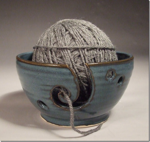 pottery yarn ball holder