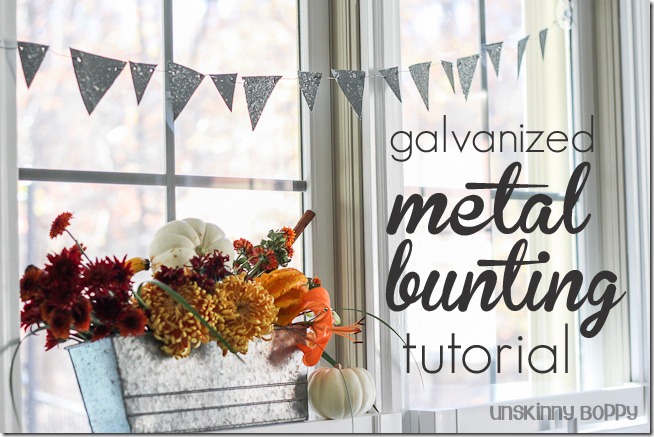 Faux DIY Galvanized bunting tutorial