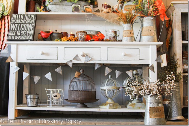 Store display with galvanized bunting (1 of 1)