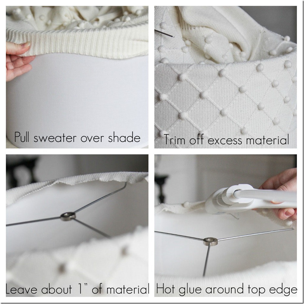 How to DIY a sweater lampshade