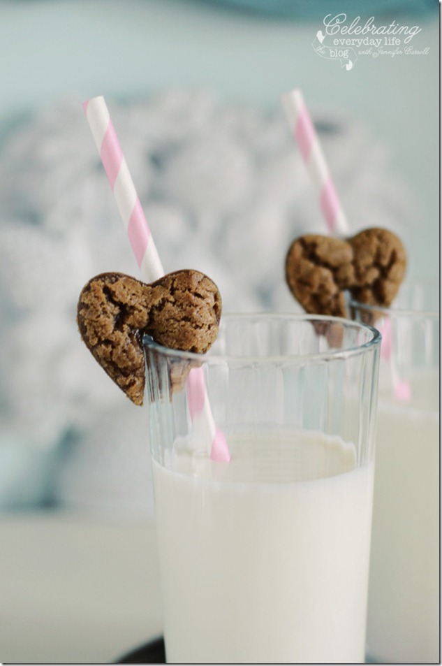 Gingerbread Valentine cookies