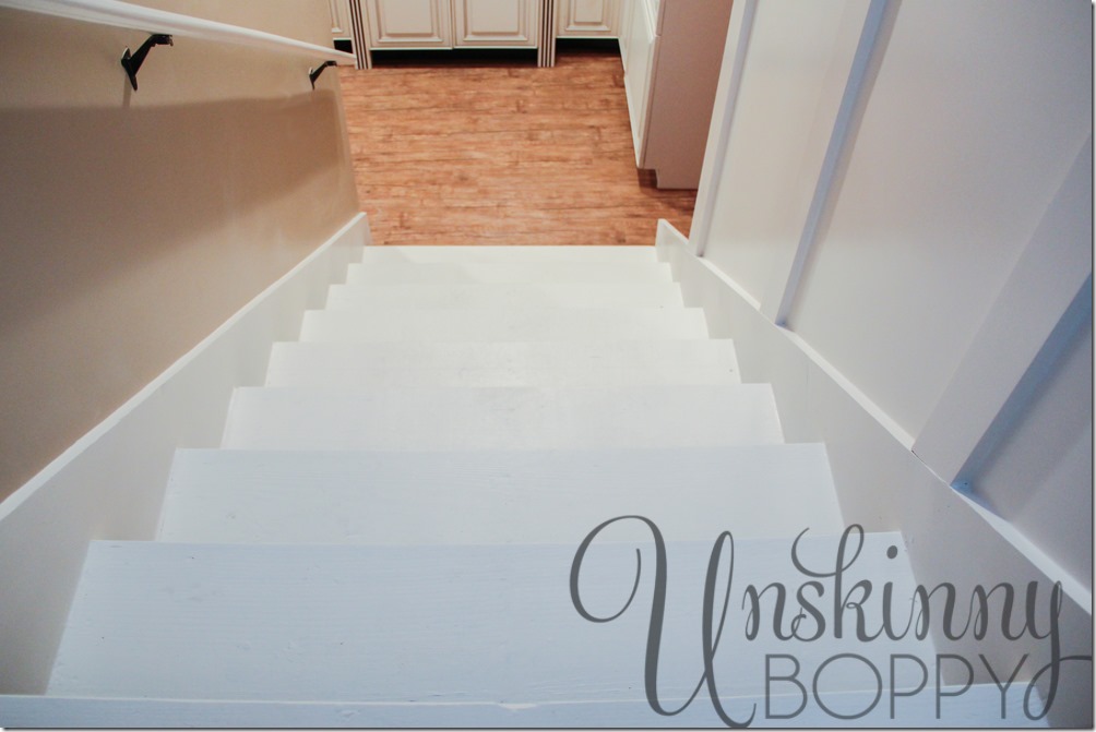 painted stairs to basement