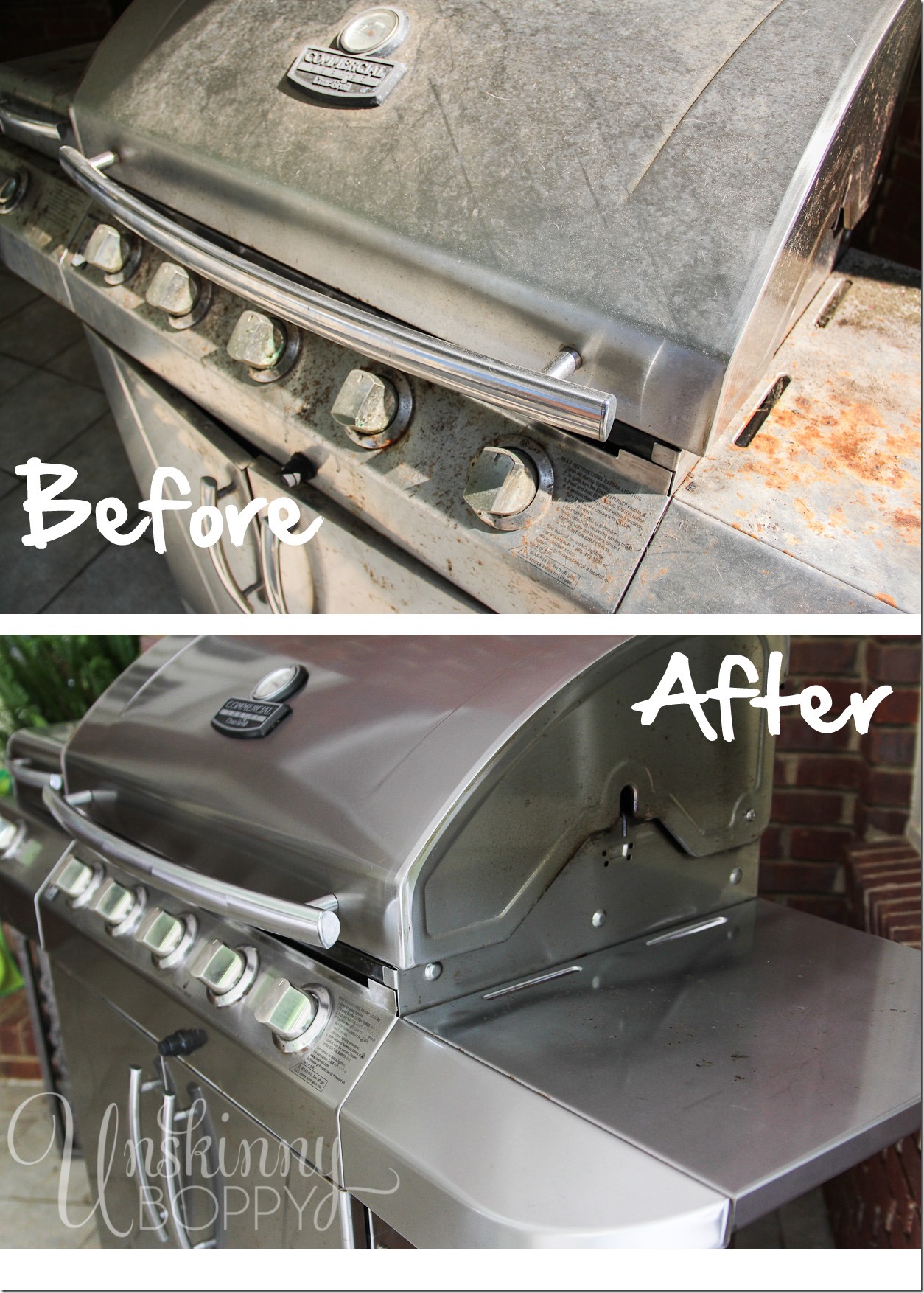 Grill Cleaning Before and After