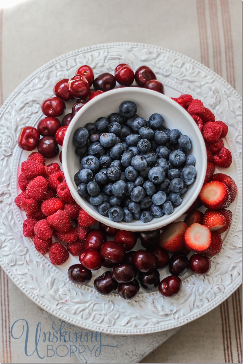 Patriotic Fruit Plate for the Fourth of July