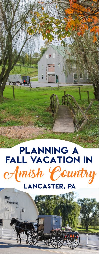 Planning a fall leaf-peeping vacation in Lancaster County PA- Intercourse, PA Amish Country vacation at Kitchen Kettle Village #amish #amishcountry #lancasterpa #vacation #fallvacation #fallideas #vacationideas #familyvacation #amishvacation