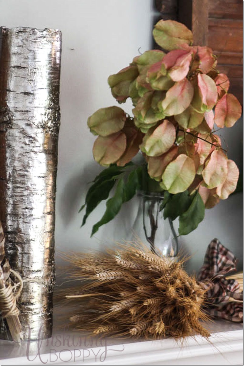 wheat-and-gingko-leaves-on-mantel