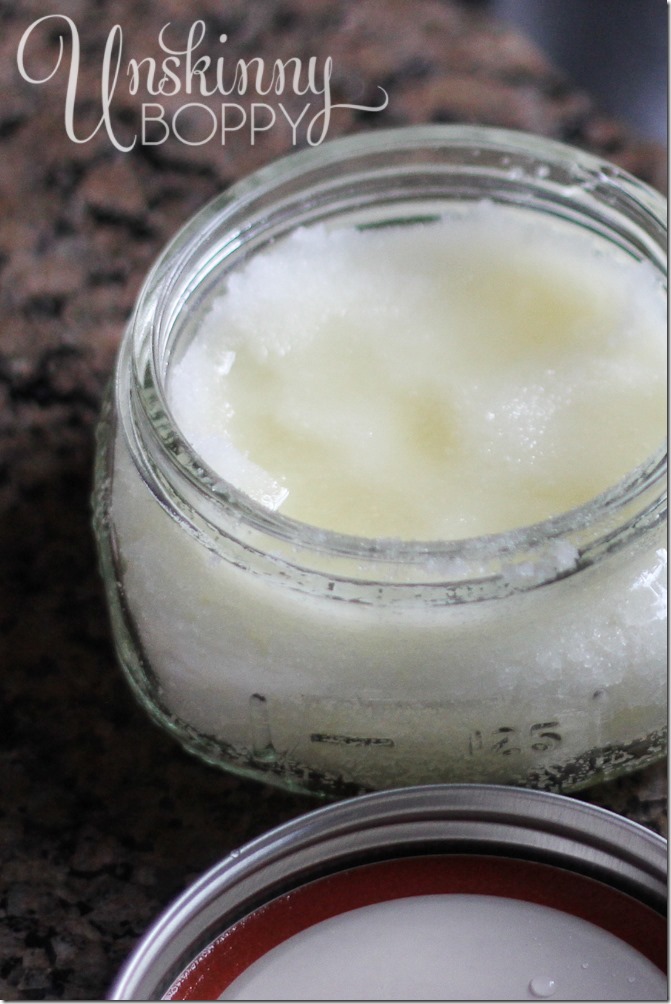 DIY gift- peppermint sugar scrub using Young Living essential oil