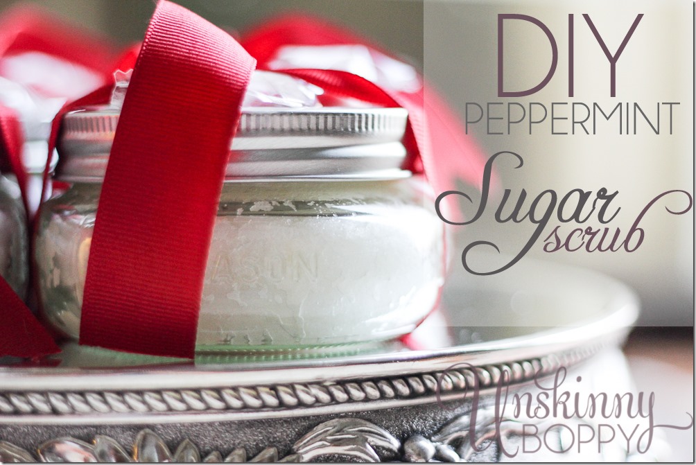 DIY peppermint sugar scrub with Young Living essential oils