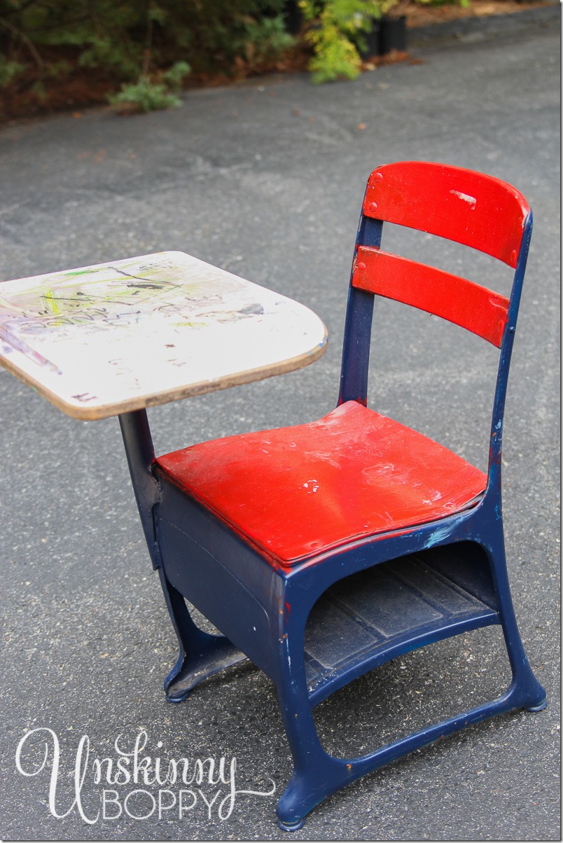 old classroom desks