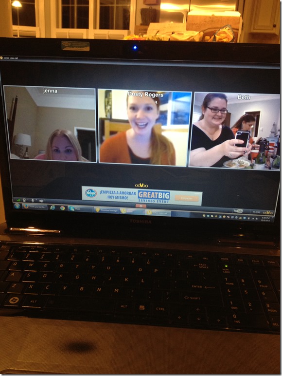 Getting the girls together for our Wildtree Freezer Meals Workshop via Skype. 