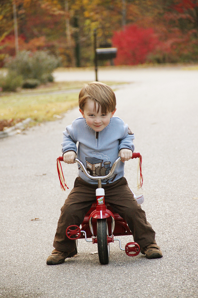 kid on his trike 