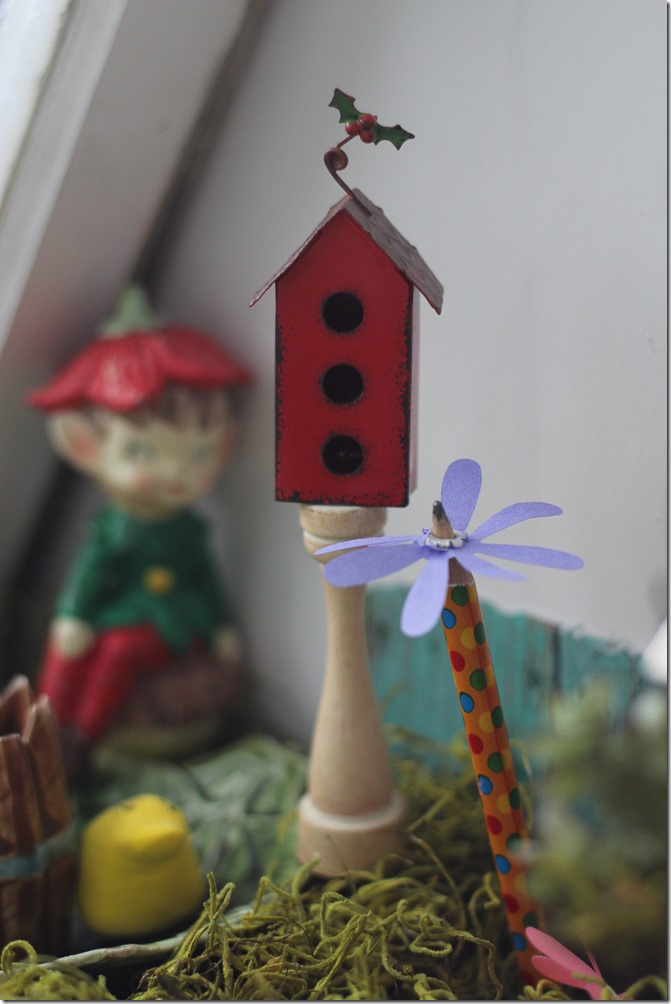 Tiny birdhouse in my DIY Fairy Garden