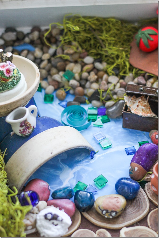 Another look at the river in my DIY Fairy Garden