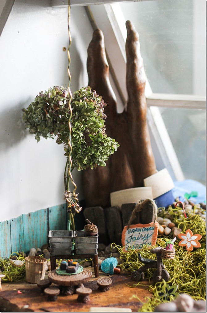 Trees and garden scape in my DIY Fairy Garden