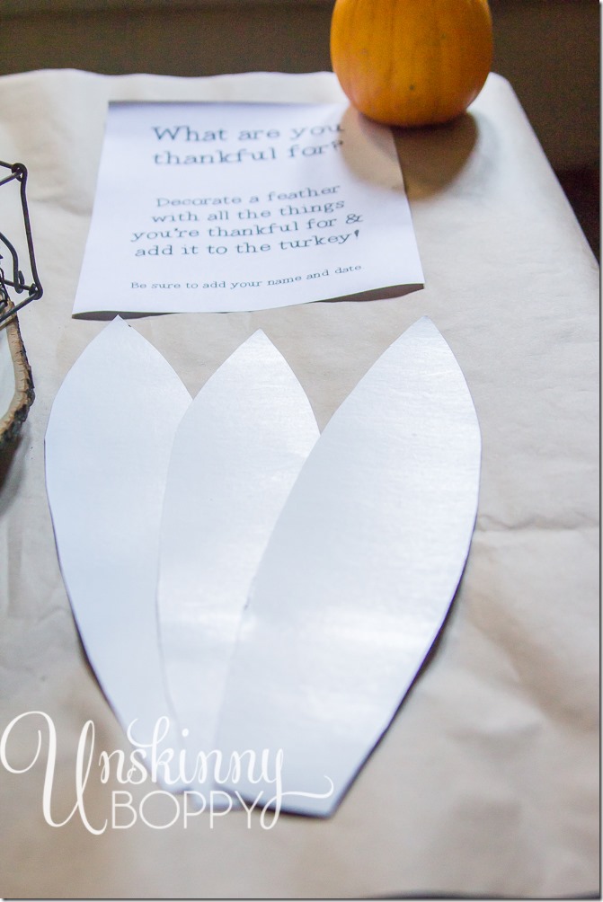 Thanksgiving Kids Table Idea- Start a Family Tradition Crafting feathers