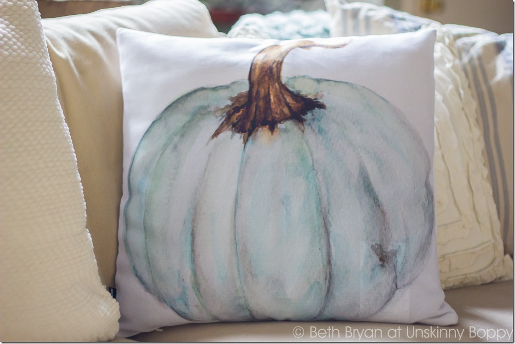 Watercolor Pumpkin Pillow