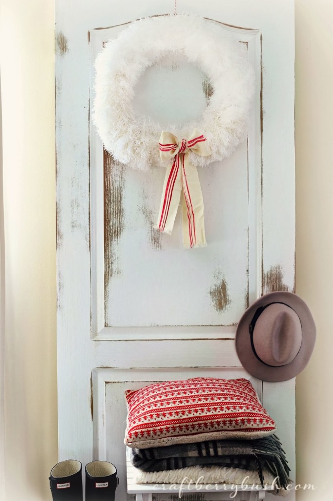 fluffly christmas wreath  by craftberry bush