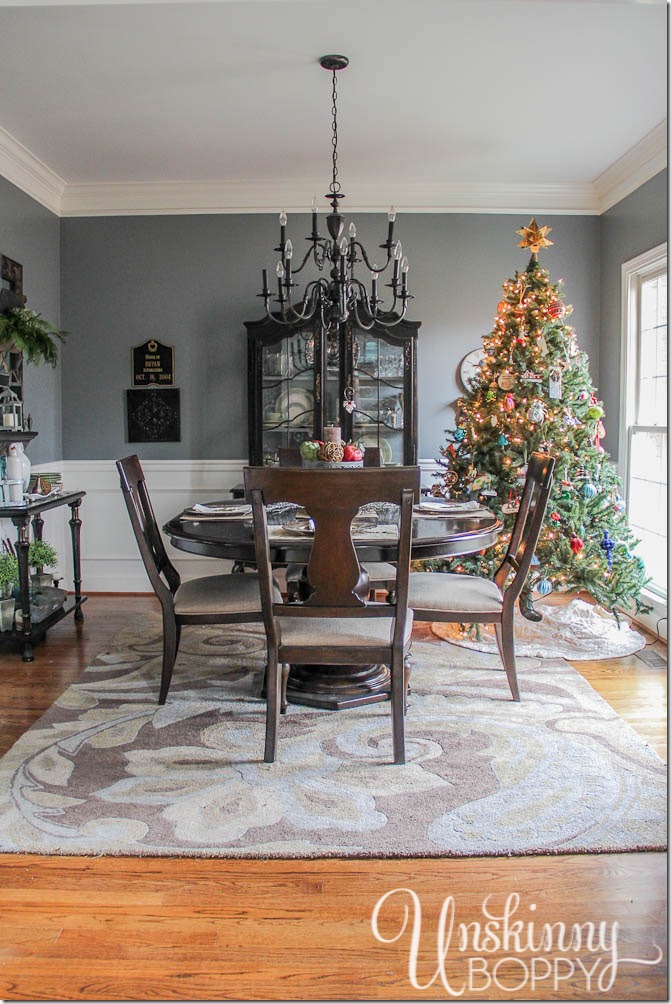 Christmas tree in the dining room