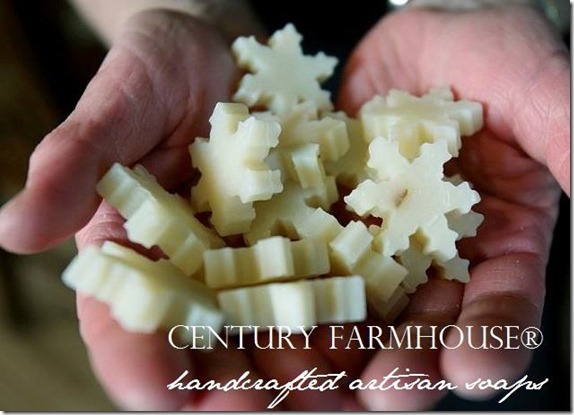 century Farmhouse snowflake soap