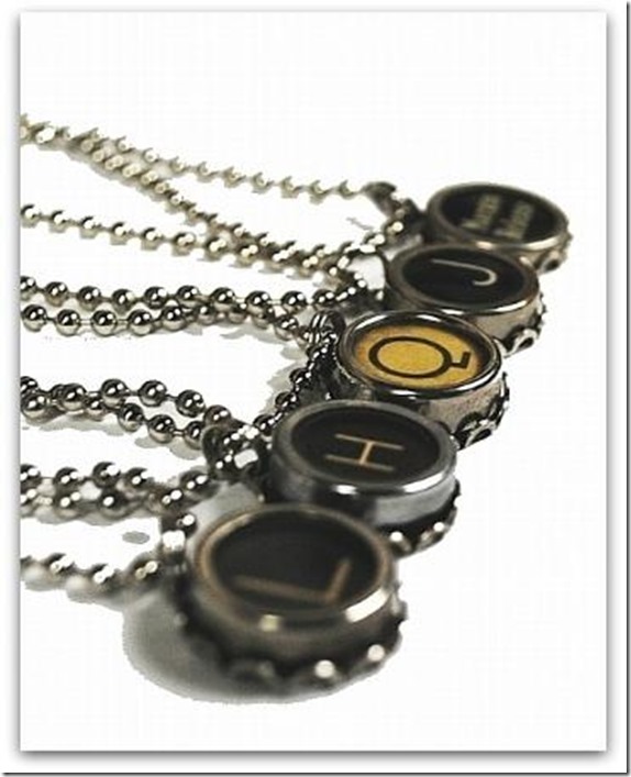 junxtaposition typewriter key jewelry