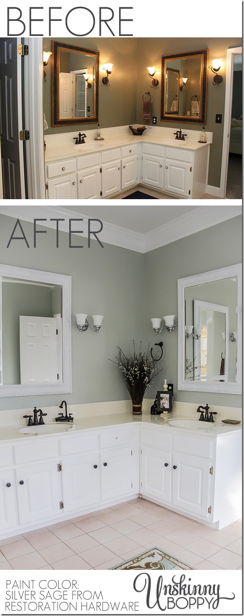 Master Bathroom Makeover before & after