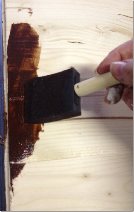 Timesaving Tips for Staining Wood Furniture (6 of 9) - take care of those bleeds by adding soe more stain and using a circular motion to coax the bleed to smooth out.