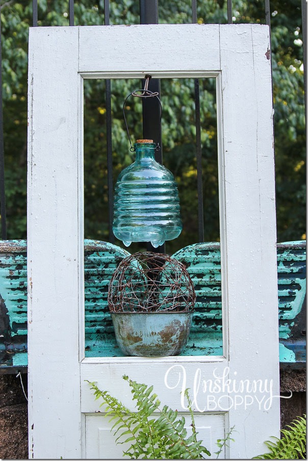 Pool patio decorating with old doors-5