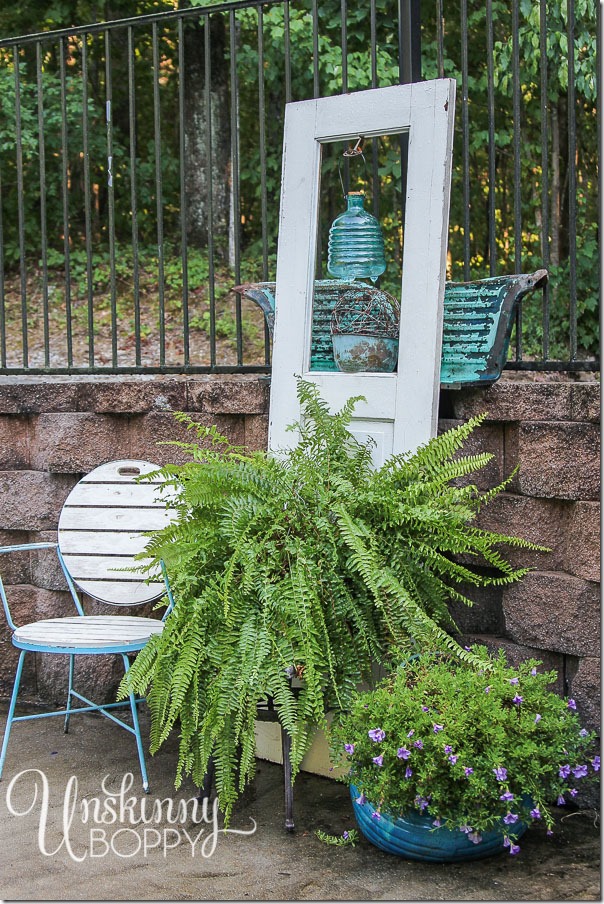 Pool patio decorating with old doors-7