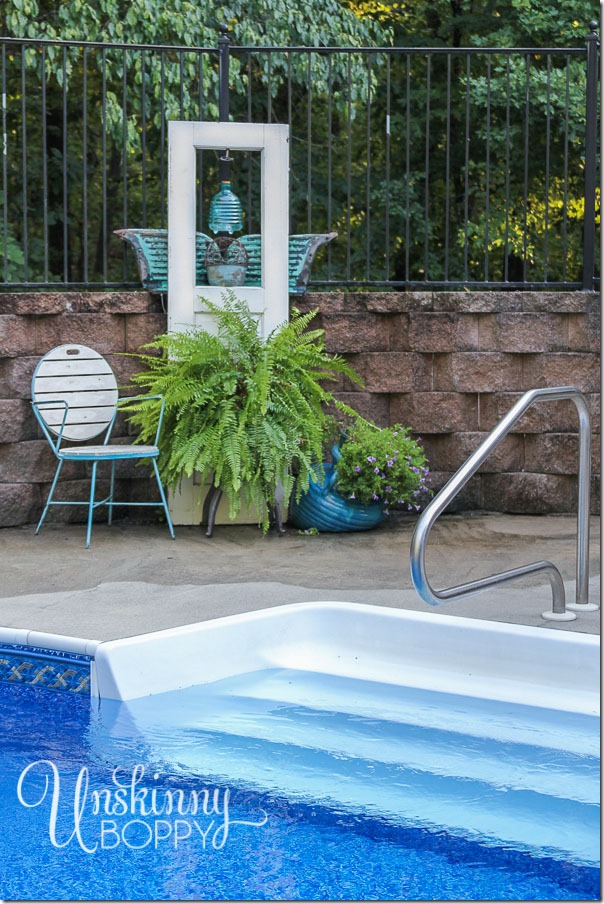 Pool patio decorating with old doors-9