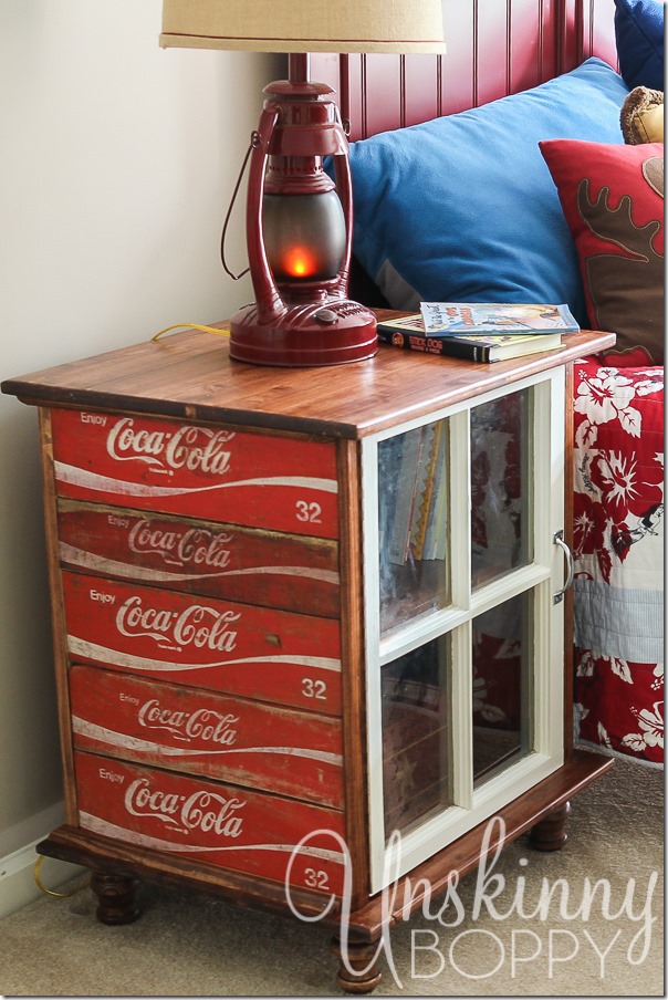 DIY night stands made from old Coca Cola crates-6