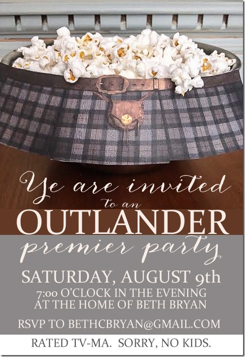 OUTLANDER PREMIER PARTY INVITATION