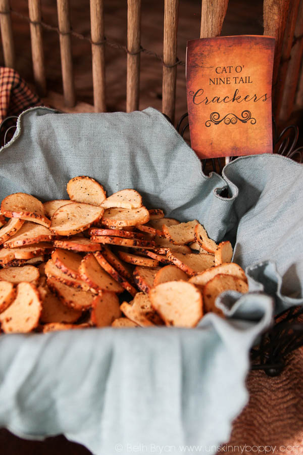 Outlander Party Food- Cat o Nine Tail Crackers