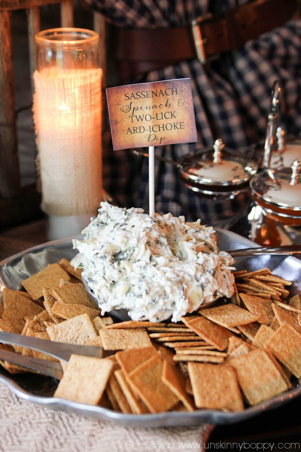 Outlander Party Ideas- Tulach Ard Artichoke dip