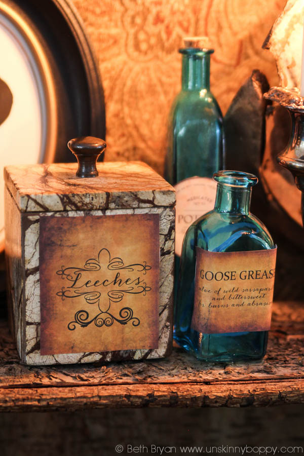 Outlander Party Decor Ideas- Leeches and Goose Grease