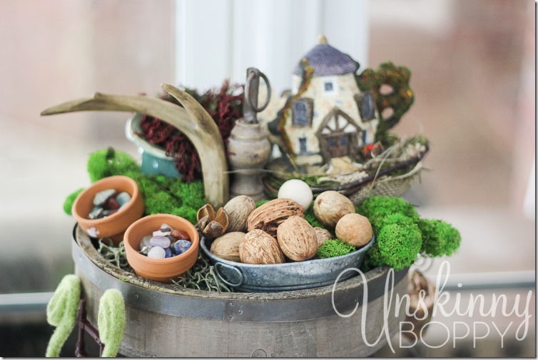 Woodland Fairy Garden from a Three Tiered Stand-1