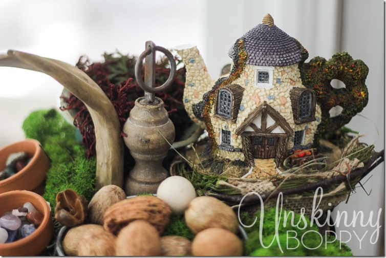 Woodland Fairy Garden from a Three Tiered Stand-2