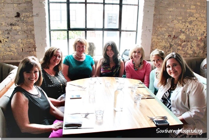 The girls at lunch at Pinewood Social in Nashville, TN