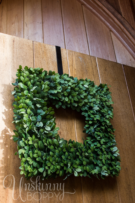 Balsam hill square boxwood wreath