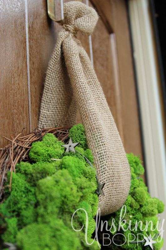 burlap ribbon for wreath holder