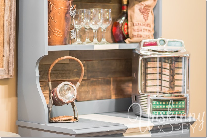 DIY Serving bar with reclaimed wood