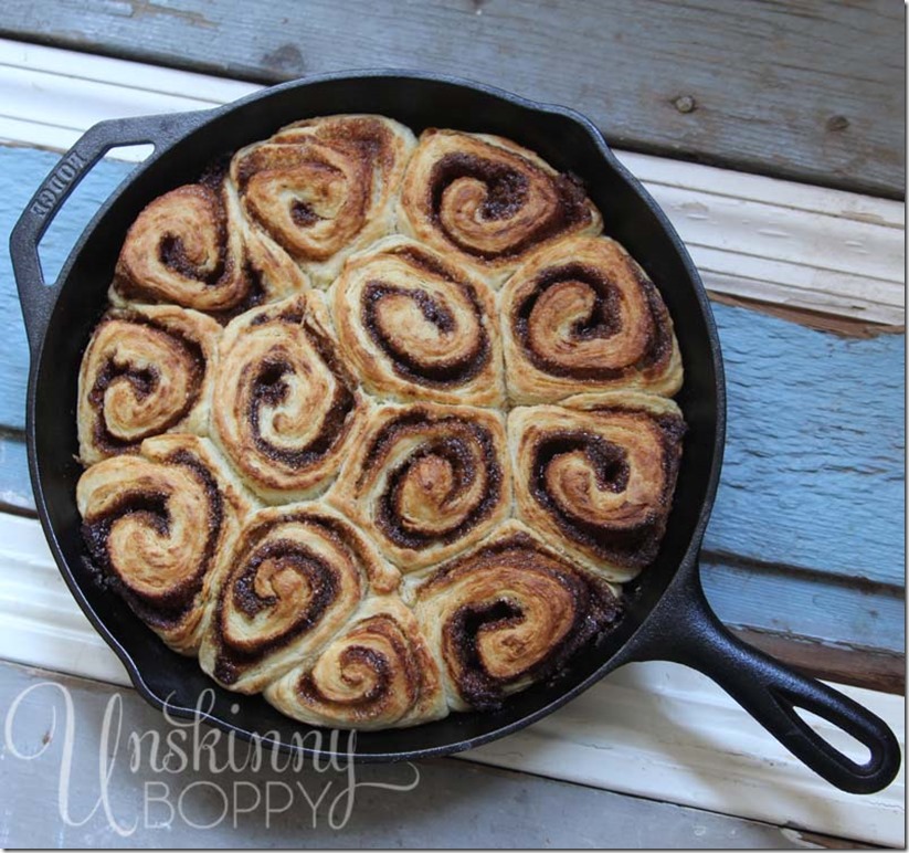 Homemade Cinnamon Rolls in Cast Iron