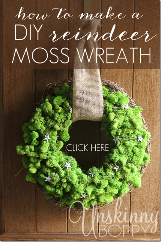 How to make DIY Reindeer Moss Wreath