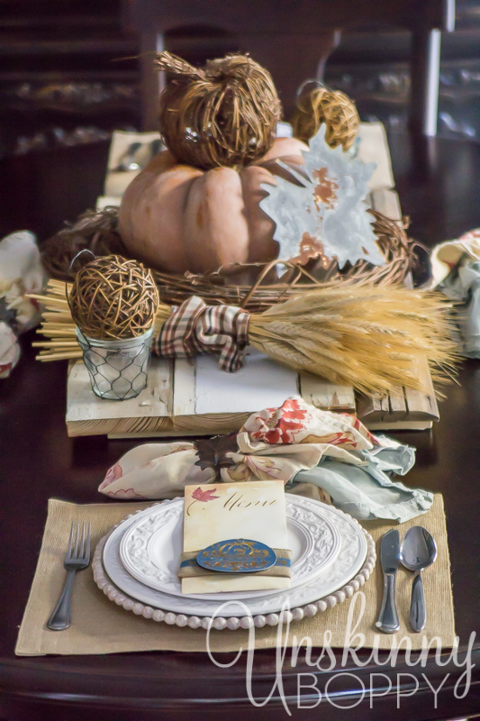 Thanksgiving Tablescape with custom menu placecards-4