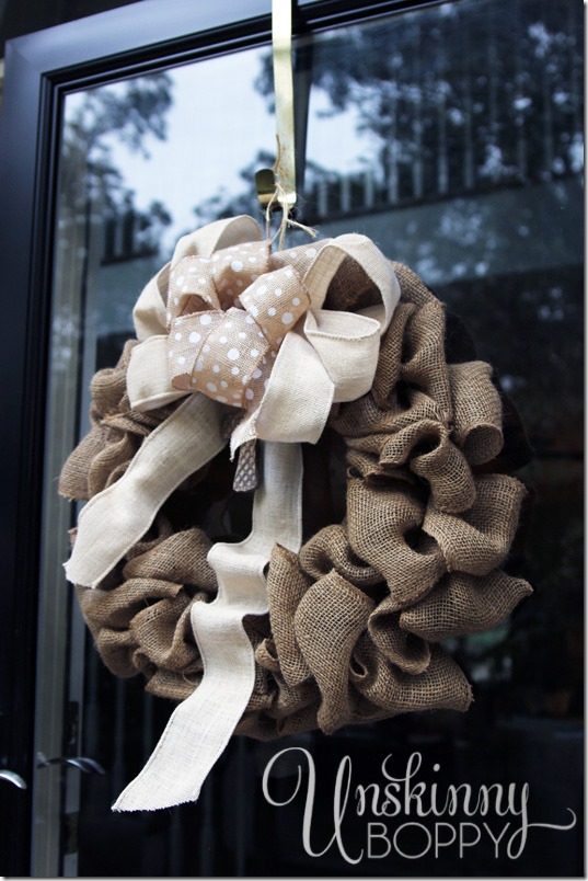 burlap wreath by Blankenship Farms