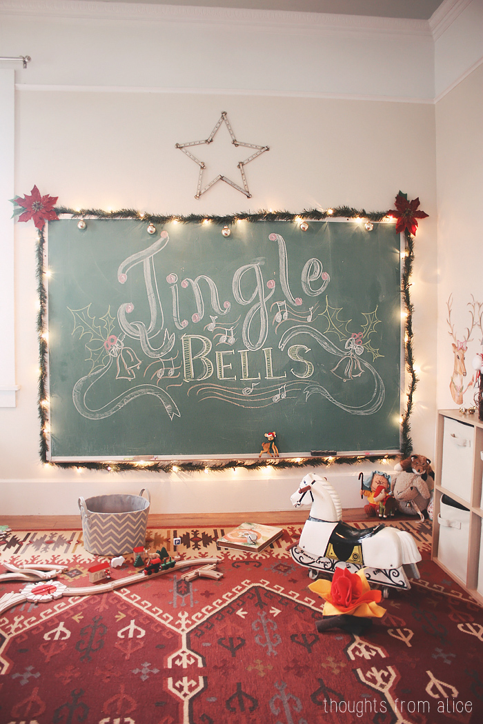 Christmas-Playroom-with-Large-Chalkboard-Art